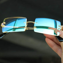 Load image into Gallery viewer, GREEN AND PINK HOLOGRAM GLASSES