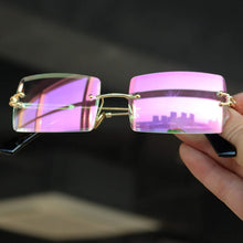 Load image into Gallery viewer, GREEN AND PINK HOLOGRAM GLASSES